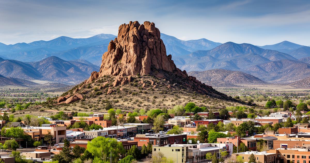 Castle Rock Colorado with iconic butte formation