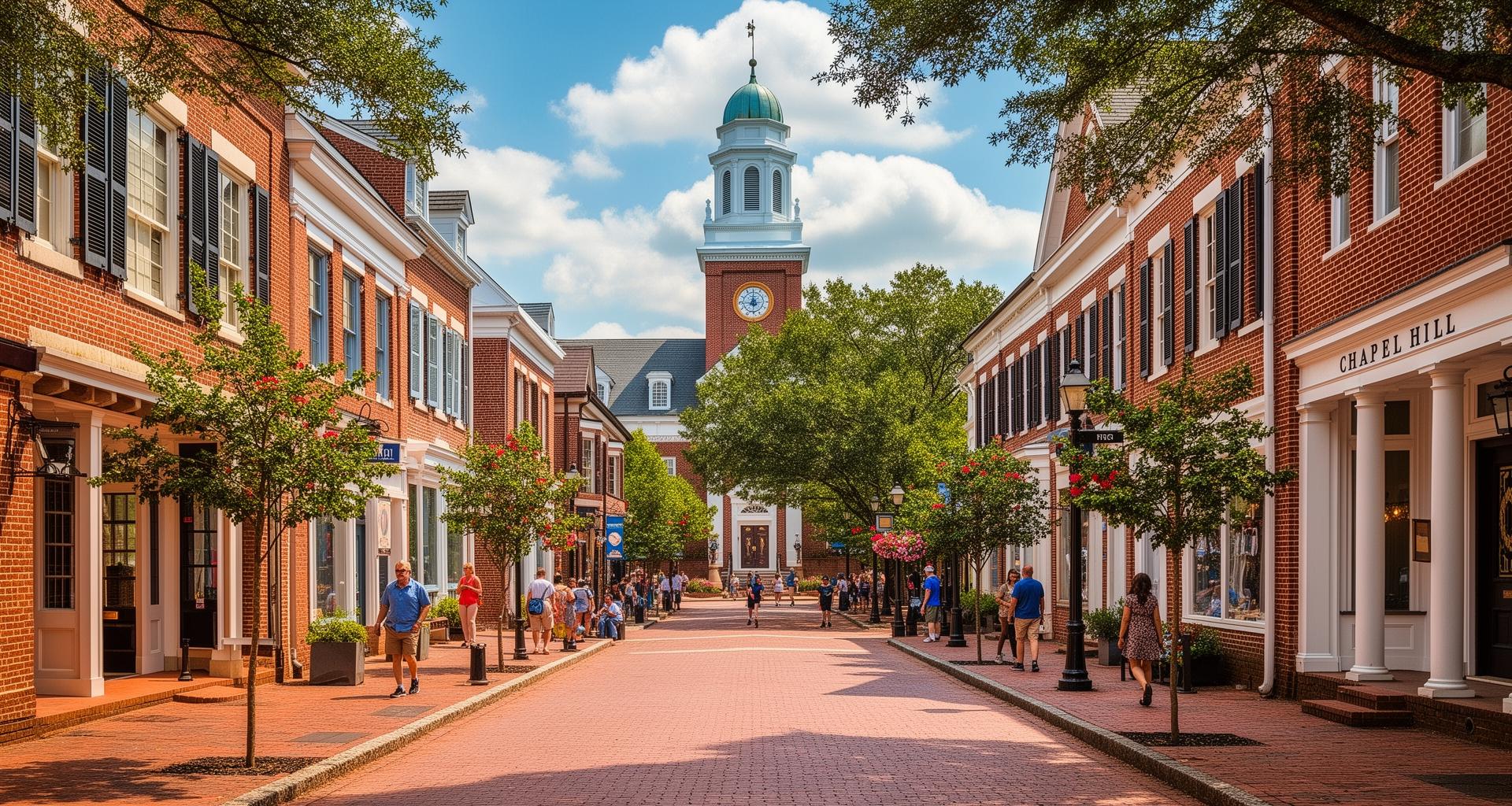 Chapel Hill NC university town with historic Franklin Street where home service contractors compete for Google Business Profile visibility