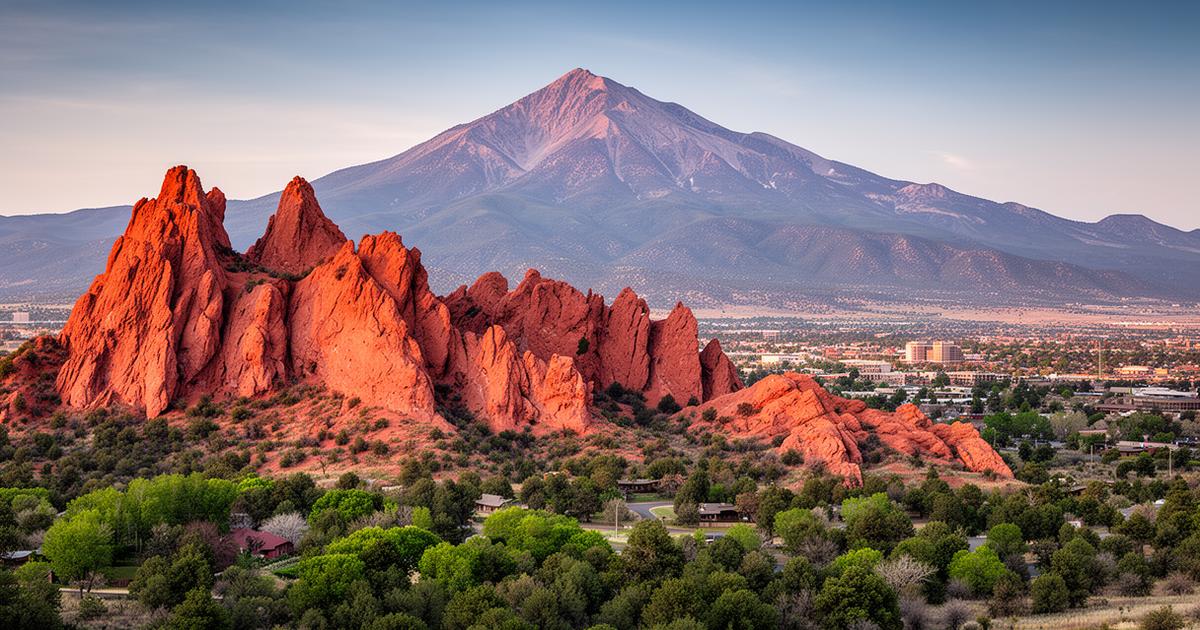 Colorado Springs with Garden of the Gods and Pikes Peak