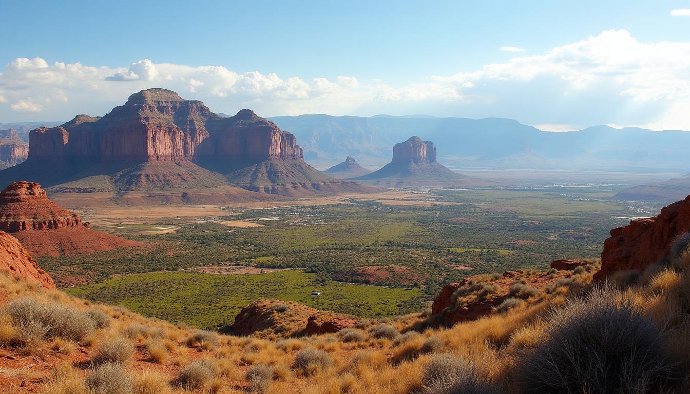 Grand Junction Colorado with Colorado National Monument red rock formations