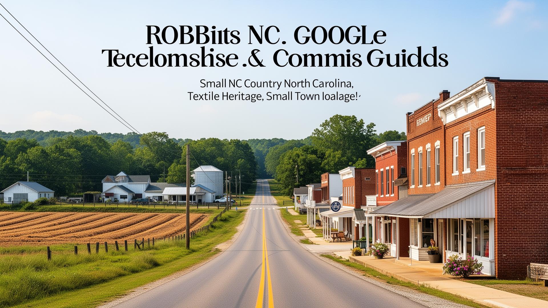 Robbins NC Google Business Profile optimization showing small town with textile heritage