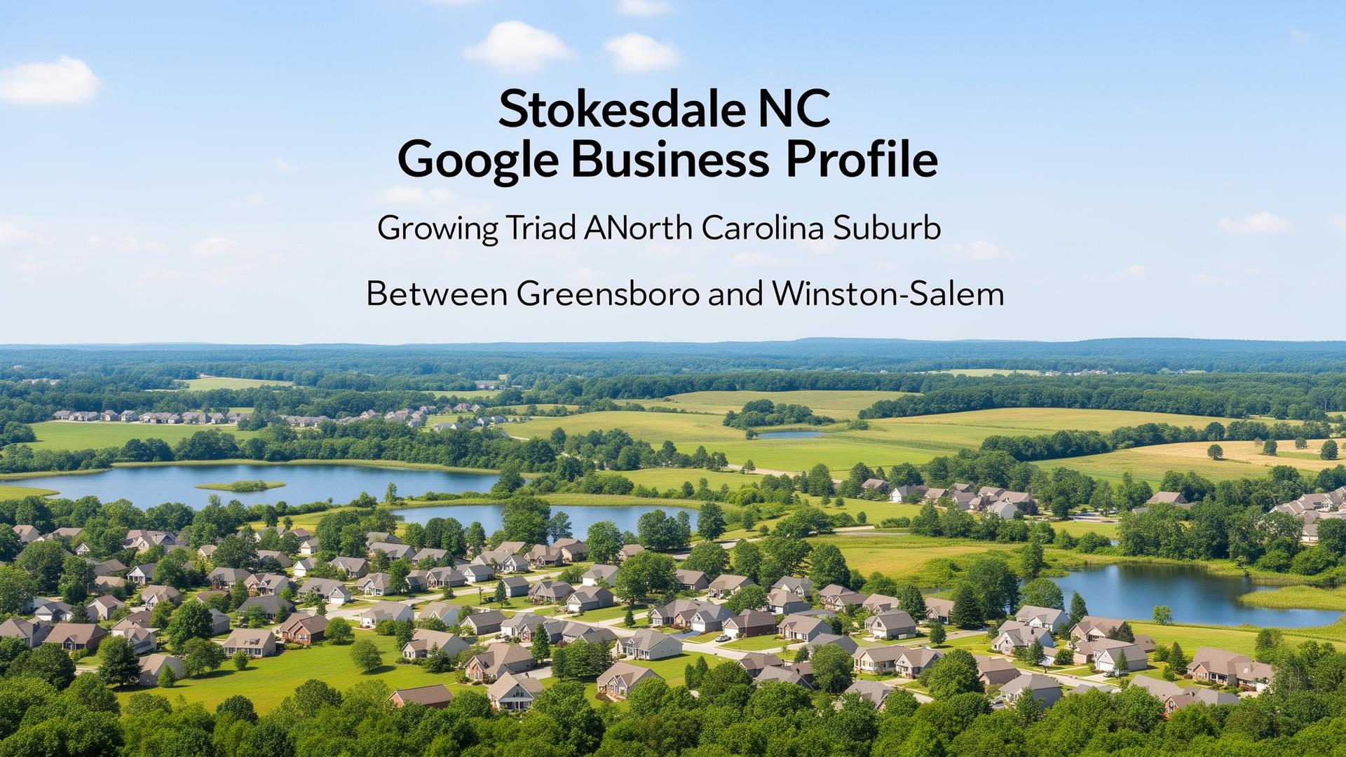 Stokesdale NC Google Business Profile optimization showing growing Triad suburb between Greensboro and Winston-Salem