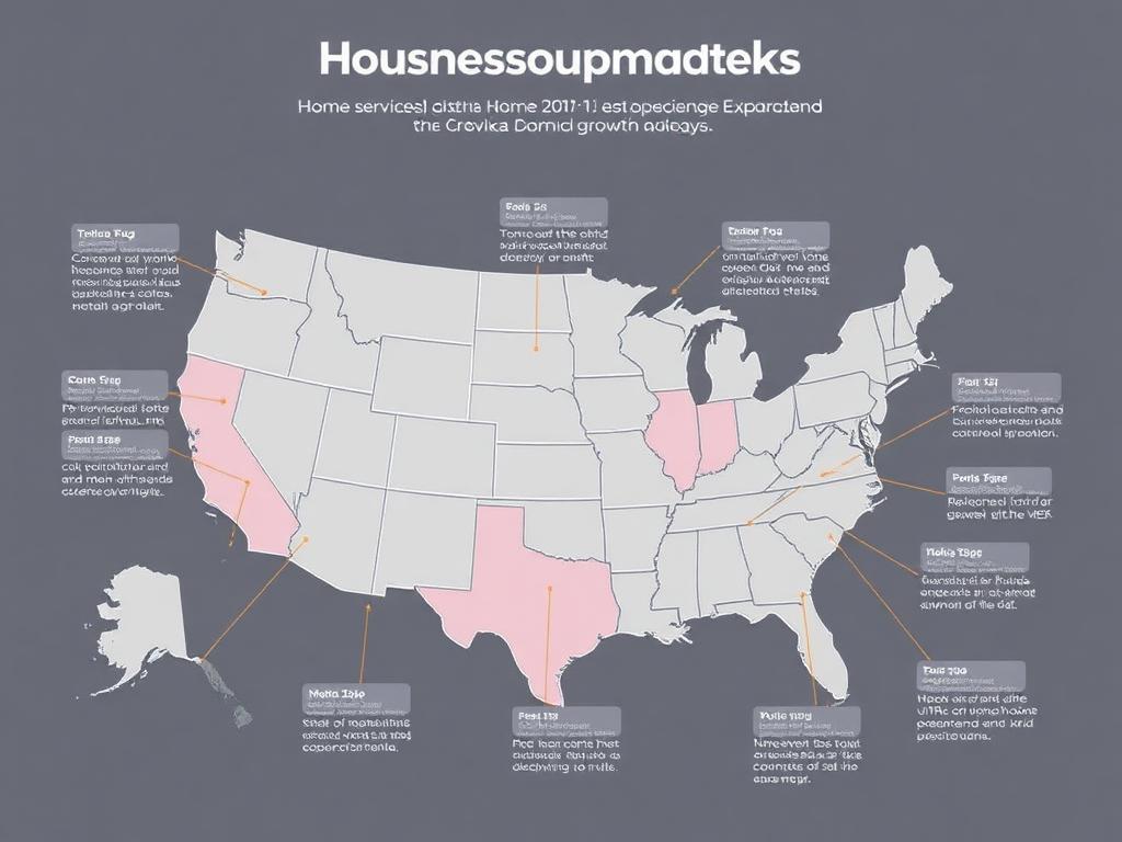 Chart comparing home service demand across top U.S. cities
