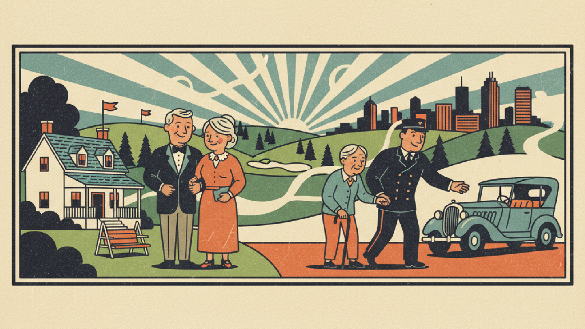 Senior home services in Pinehurst Raleigh corridor illustration